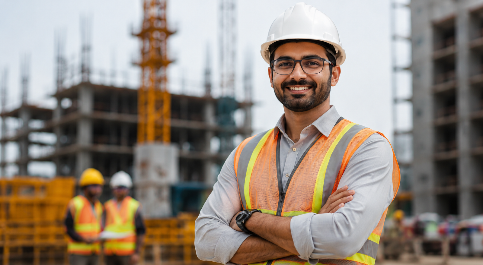 SVT Builders site engineer at a construction site