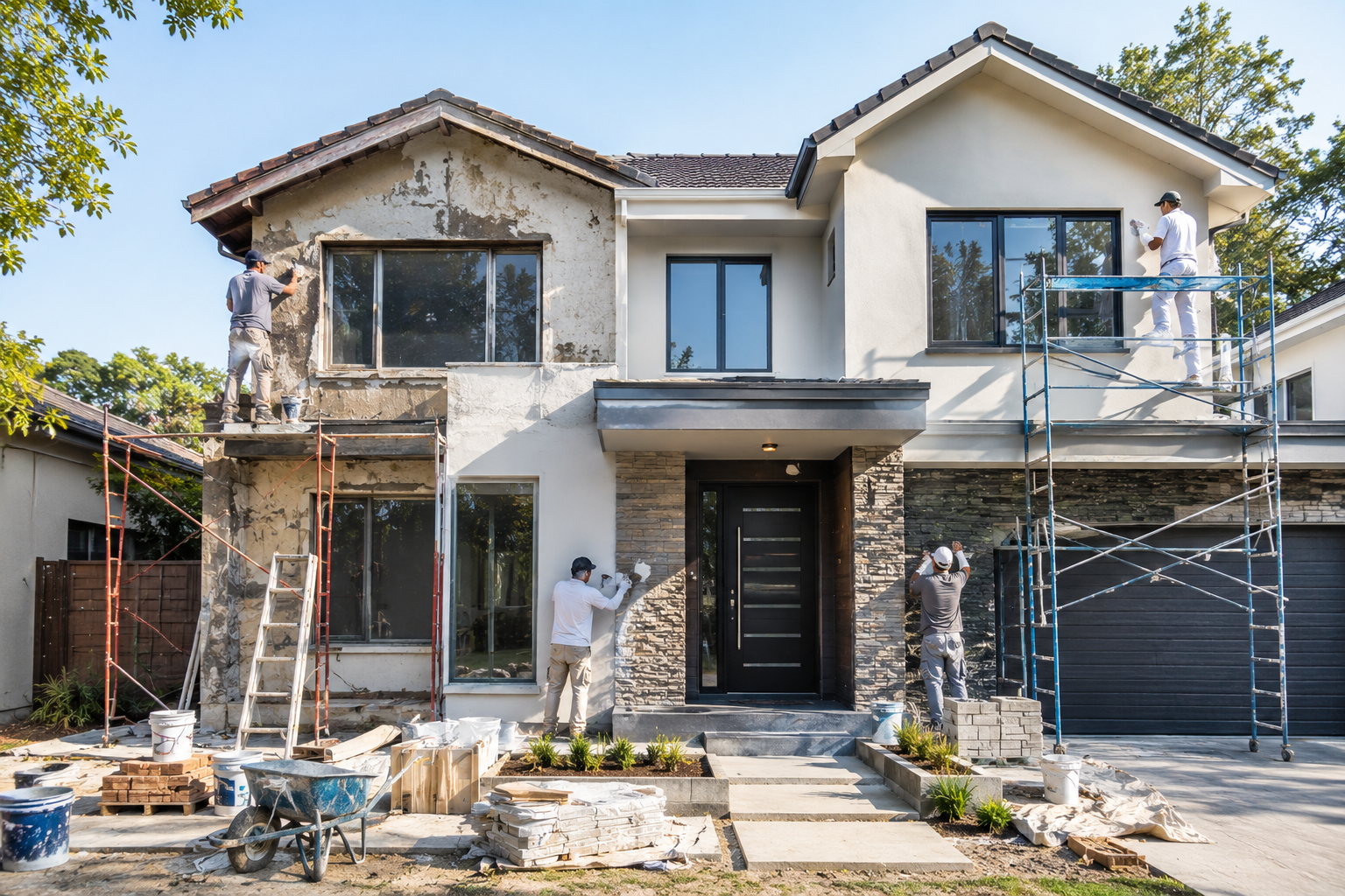 Renovated home exterior